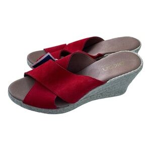 Picon Women's Red Wedge Sandals